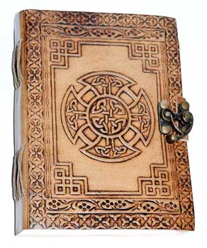 5" x 7" Celtic Cross leather w/ Latch (image for) 5" x 7" Celtic Cross leather w/ Latch