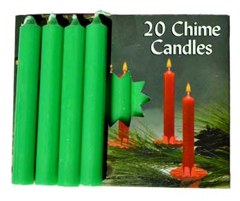 3/8" Emerald Green Chime candle 20 pack (image for) 3/8" Emerald Green Chime candle 20 pack