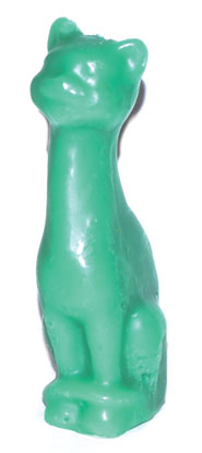 5 1/2" Green Cat candle (image for) 5 1/2" Green Cat candle