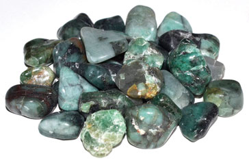 1 lb Emerald tumbled chips 6-9mm (image for) 1 lb Emerald tumbled chips 6-9mm