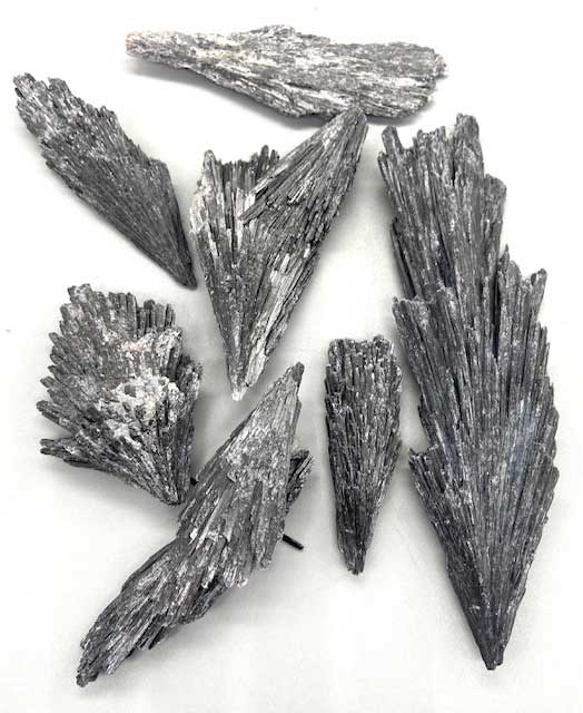 1 lb Black Kyanite, Broom untumbled stones (image for) 1 lb Black Kyanite, Broom untumbled stones