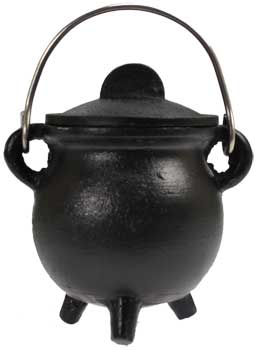 Plain cast iron cauldron w/ lid 3" (image for) Plain cast iron cauldron w/ lid 3"