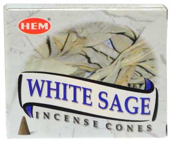 White Sage HEM cone 10pk (image for) White Sage HEM cone 10pk