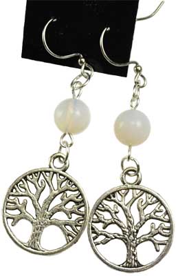Opalite Tree of Life earrings (image for) Opalite Tree of Life earrings