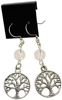 Quartz Tree of Life earrings (image for) Quartz Tree of Life earrings