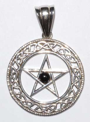 Pentacle black obsidian pendant (image for) Pentacle black obsidian pendant