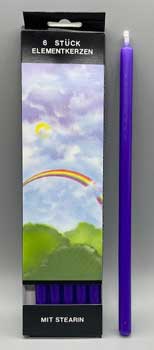 10" Purple chime candle 6 pack (image for) 10" Purple chime candle 6 pack