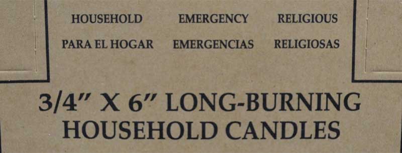 (set of 36) Black 6" household candle (image for) (set of 36) Black 6" household candle