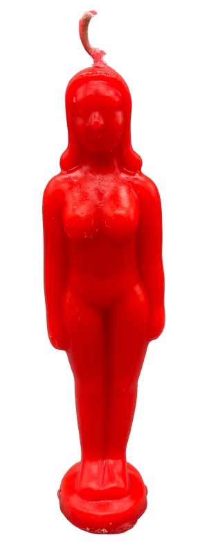 6 3/4" Red Woman candle (image for) 6 3/4" Red Woman candle
