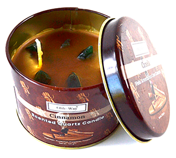 Canela (Cinnamon) quartz tin candle (image for) Canela (Cinnamon) quartz tin candle