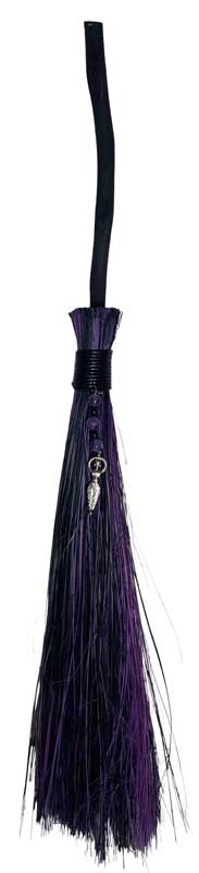 21+" Goddess Black & Purple broom (image for) 21+" Goddess Black & Purple broom