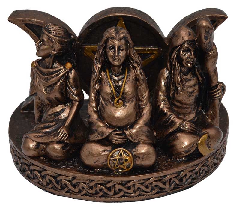 2 1/4" Mother Maiden Crone card holder (image for) 2 1/4" Mother Maiden Crone card holder