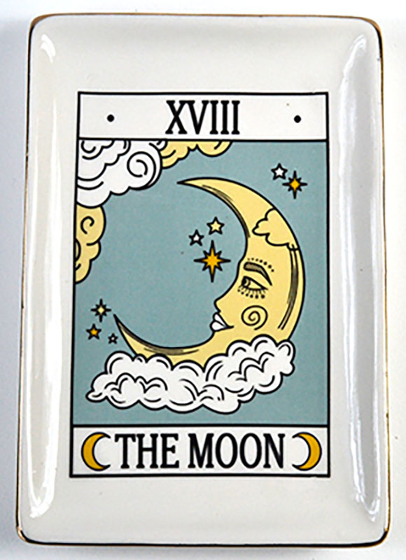 4 1/2" x 6 1/2" Moon tarot dish (image for) 4 1/2" x 6 1/2" Moon tarot dish