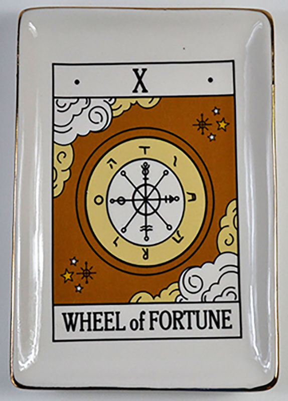 4 1/2" x 6 1/2" Wheel of Furtune tarot dish (image for) 4 1/2" x 6 1/2" Wheel of Furtune tarot dish
