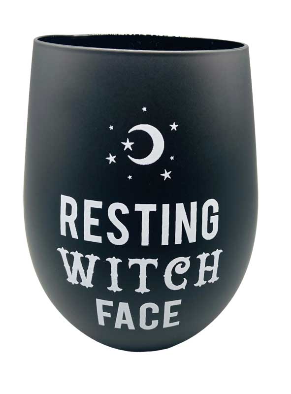 4 5/8" Resting Witch Face Glass (image for) 4 5/8" Resting Witch Face Glass