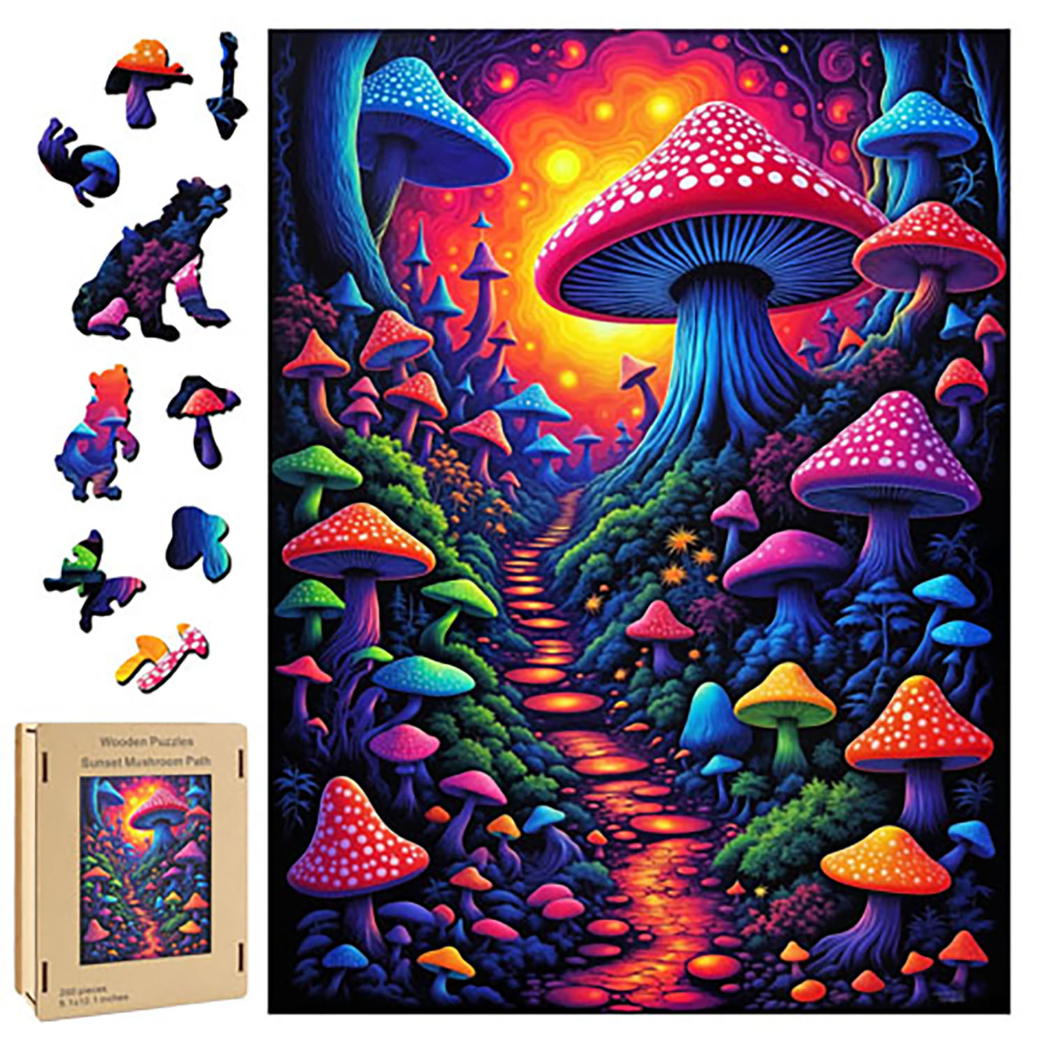 Mushroom wood puzzle (image for) Mushroom wood puzzle