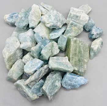 1 lb Aquamarine, Blue untumbled stones (image for) 1 lb Aquamarine, Blue untumbled stones