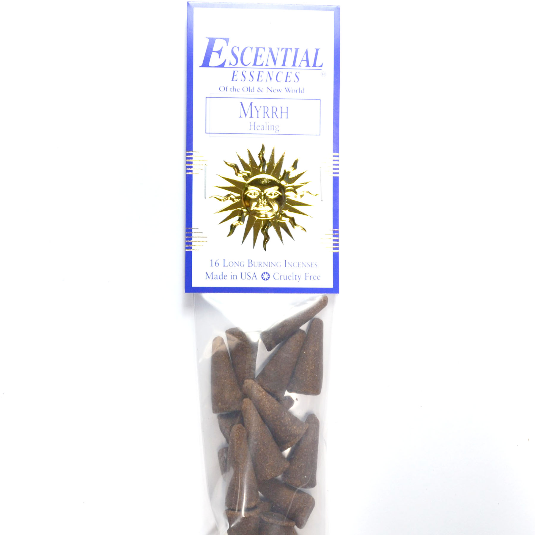 (image for) 16/pk Myrrh escential essences incense cones