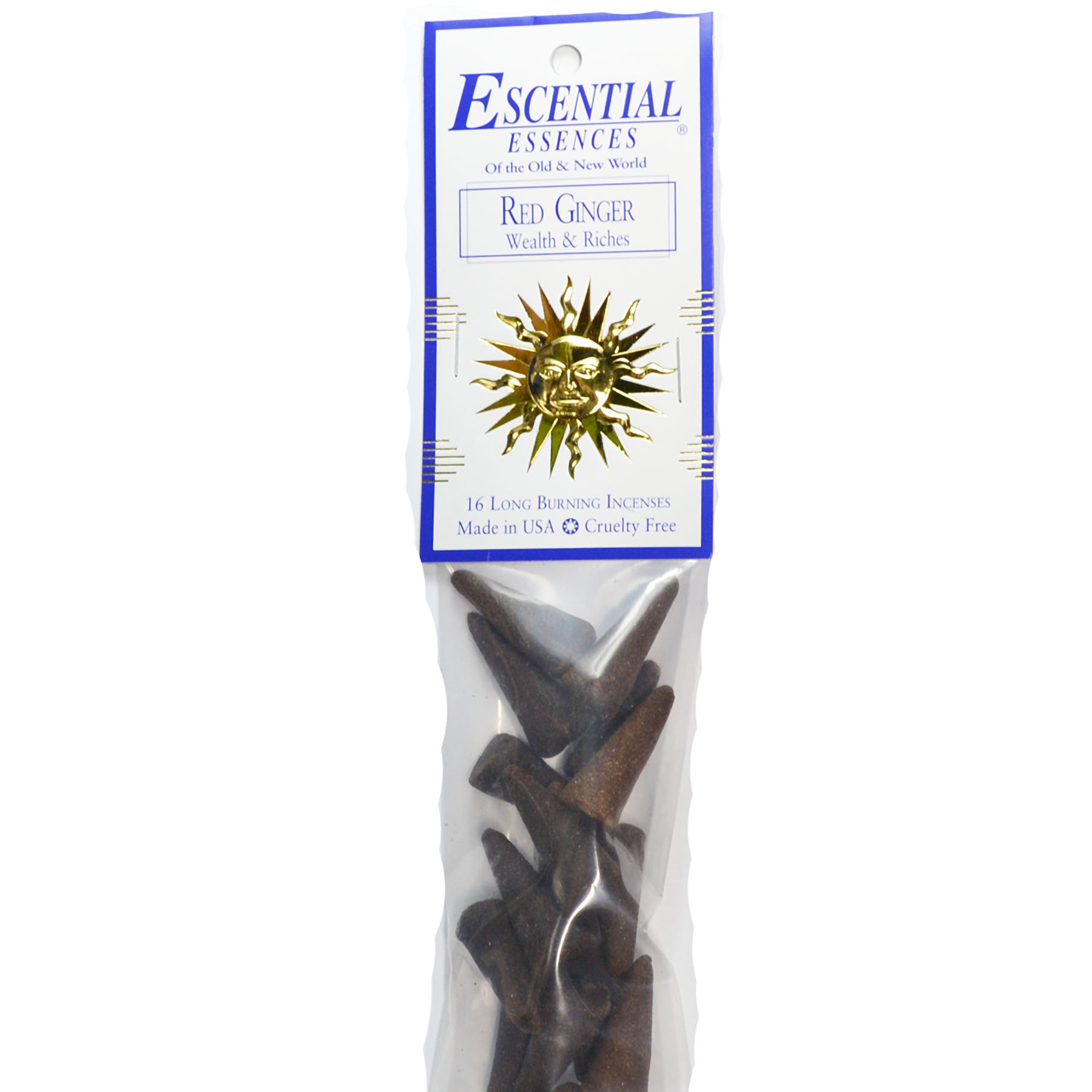 (image for) 16/pk Red Ginger escential essences incense cones