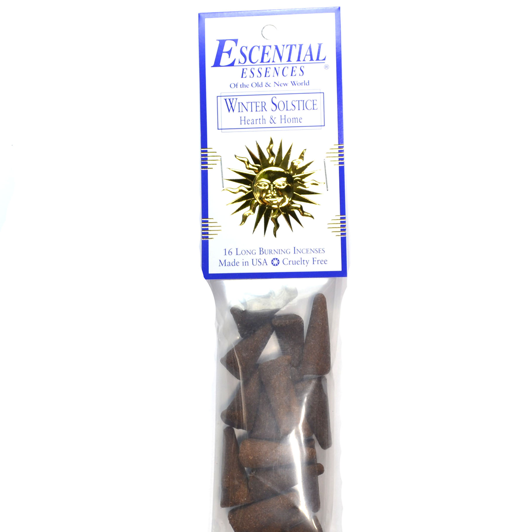 (image for) 16/pk Winter Solstice escential essences incense cones
