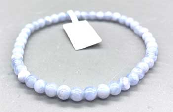 4mm Agate, Blue Lace bracelet (image for) 4mm Agate, Blue Lace bracelet