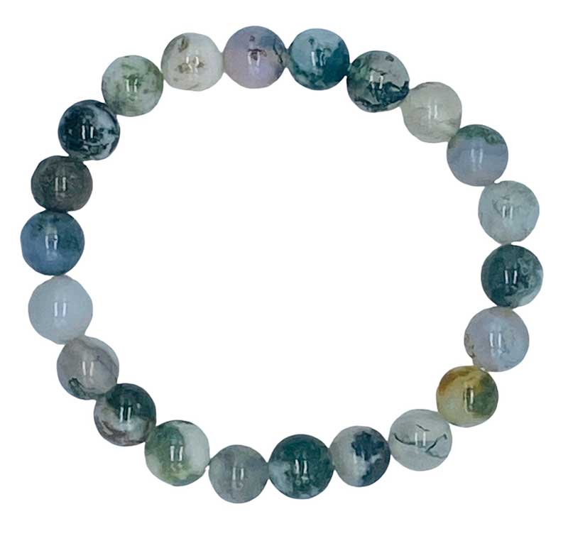 8mm Moss Agate bracelet (image for) 8mm Moss Agate bracelet