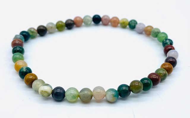 4mm Moss agate stretch bracelet (image for) 4mm Moss agate stretch bracelet