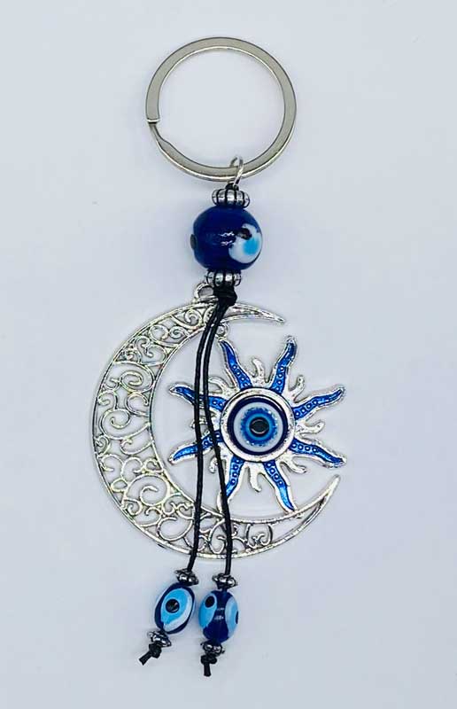 Sun & Moon Evil Eye keychain (image for) Sun & Moon Evil Eye keychain