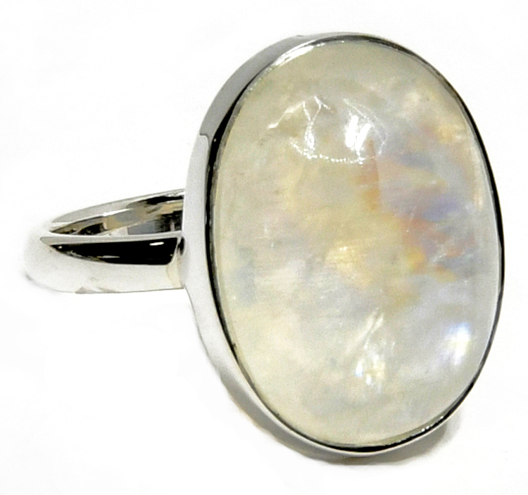 size 7 Rainbow Moonstone ring (image for) size 7 Rainbow Moonstone ring