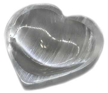4" Selenite Heart bowl (image for) 4" Selenite Heart bowl