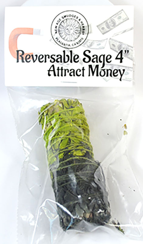4" Attract Money reversable smudge stick (image for) 4" Attract Money reversable smudge stick