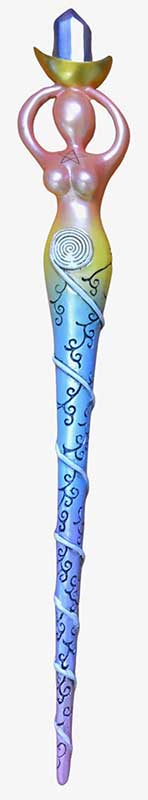 13 1/2" Spiral Goddess wand (image for) 13 1/2" Spiral Goddess wand